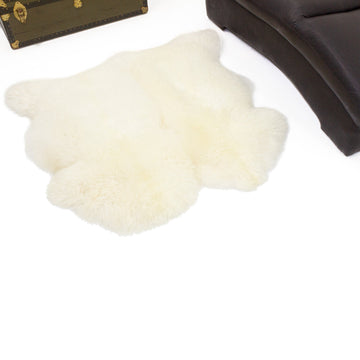 Suffolk Medium Wool Thick Cushy Ivory White Double Side-Sd Sheepskin