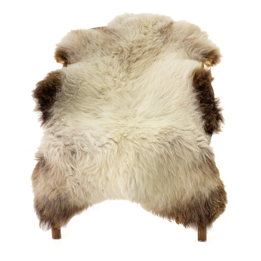 Thick Cushy White w Dark Brown Edges Sheepskin