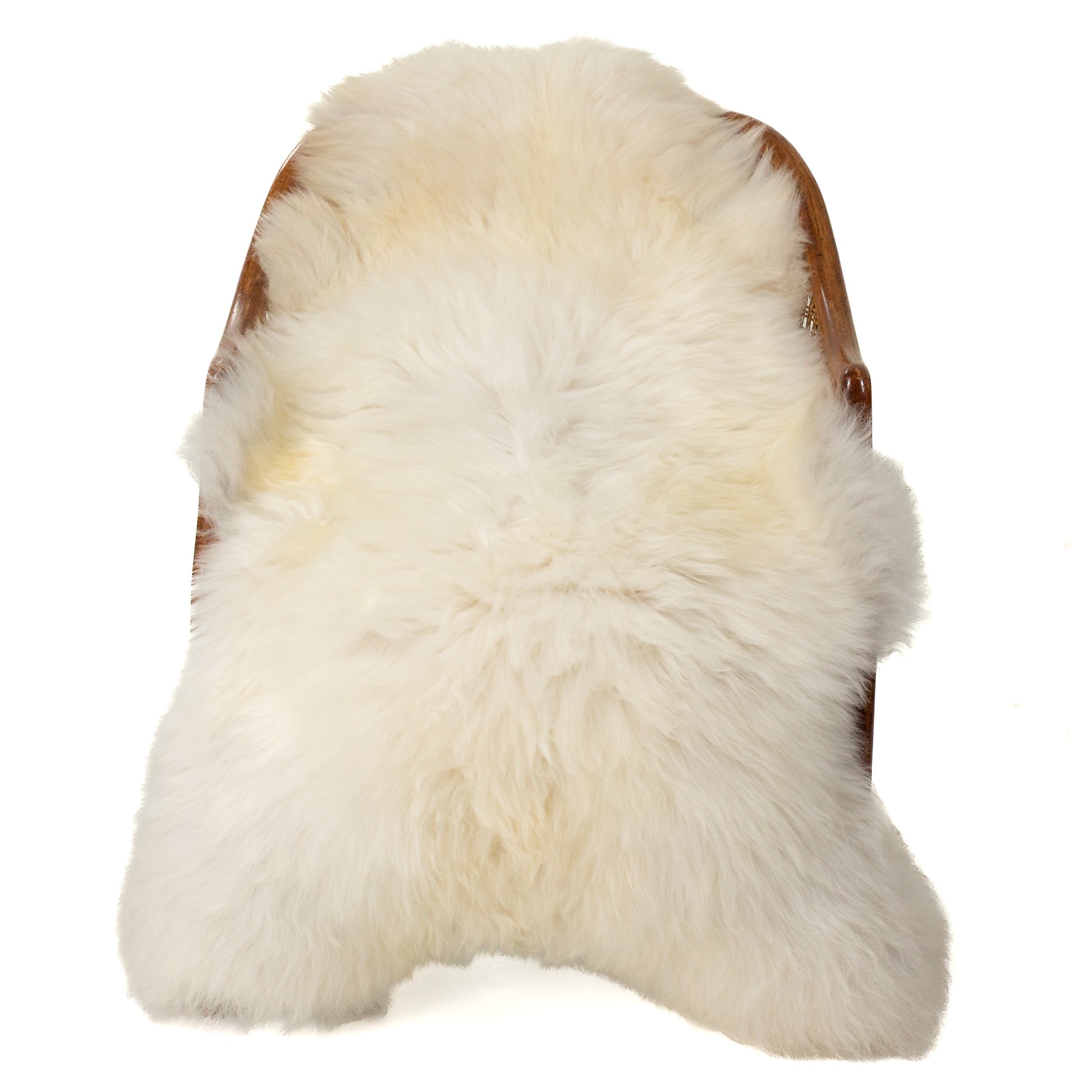 Thick Cushy White w Faint Mottled Sheepskin