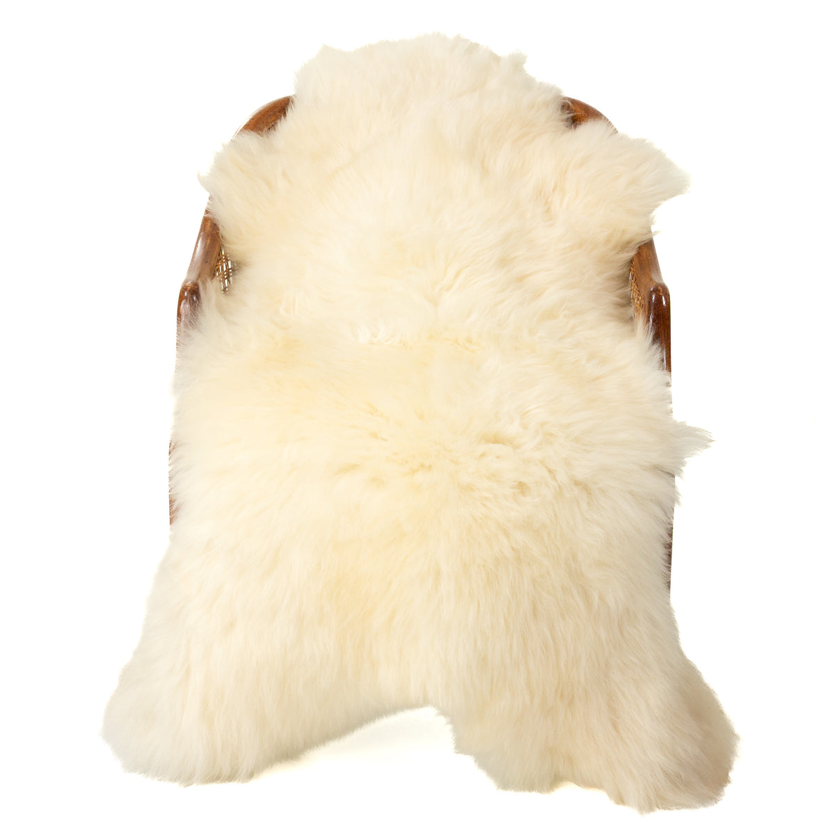 Thick Cushy Ivory White w Faint Mottling Sheepskin