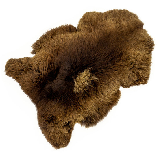 Wide Thick Cushy Light Brown w Spot Sheepskin