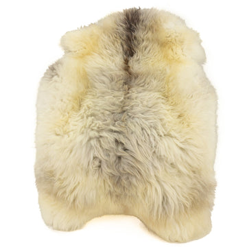 Large Thick Ivory Gray Long Wool Swedish Sheepskin