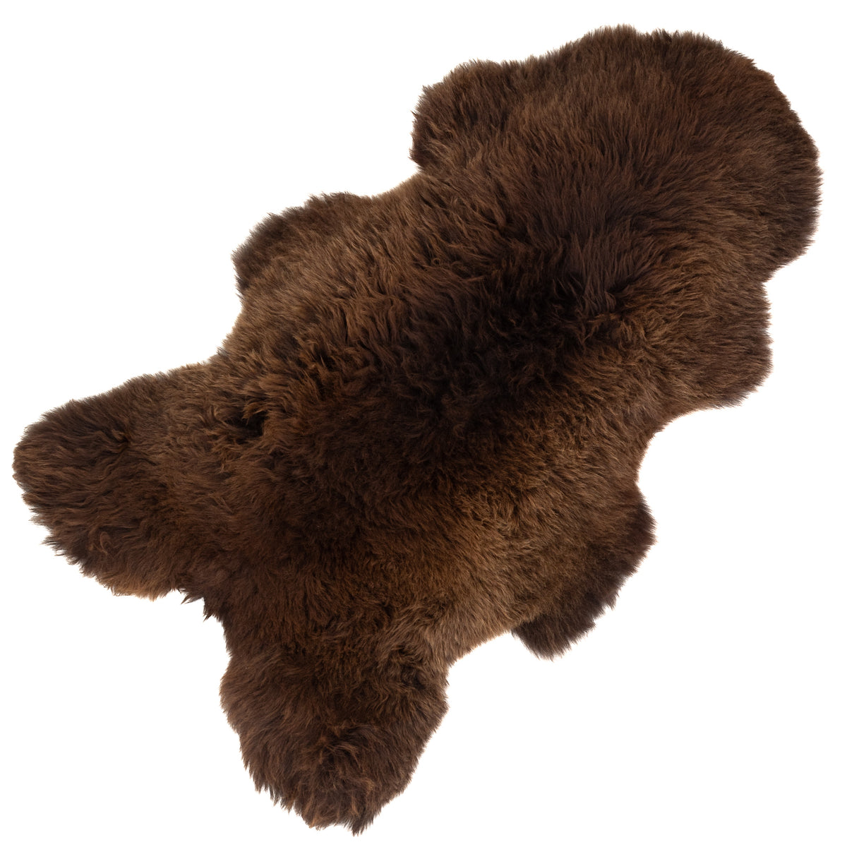 Large Thick Cushy Brown Sheepskin Rug