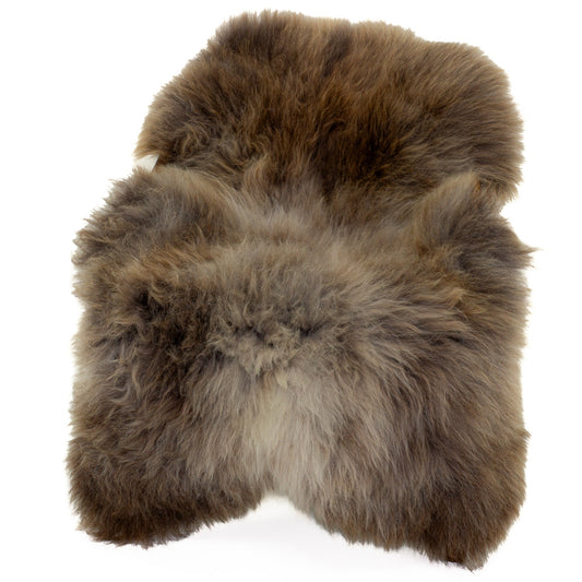 Large Thick Plush Light Brown w Silver Sheepskin