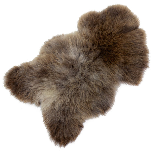 Large Thick Plush Light Brown w Silver Sheepskin