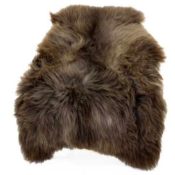 Thick Plush Long Wool Dark w Gray Mix Sheepskin