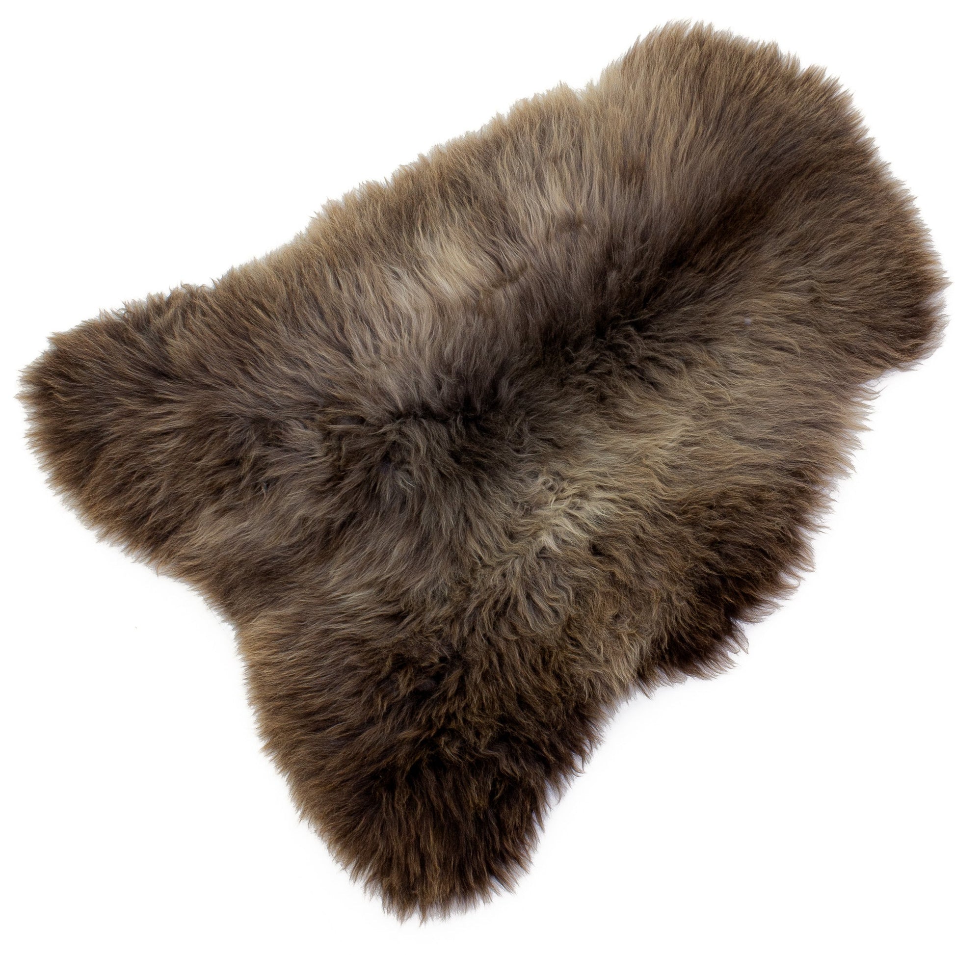 Thick Plush Long Wool Dark w Gray Mix Sheepskin