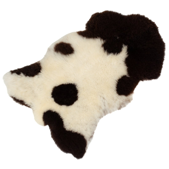 Thick Short Soft Wool Dark Spot Swedish Sheepskin Rug
