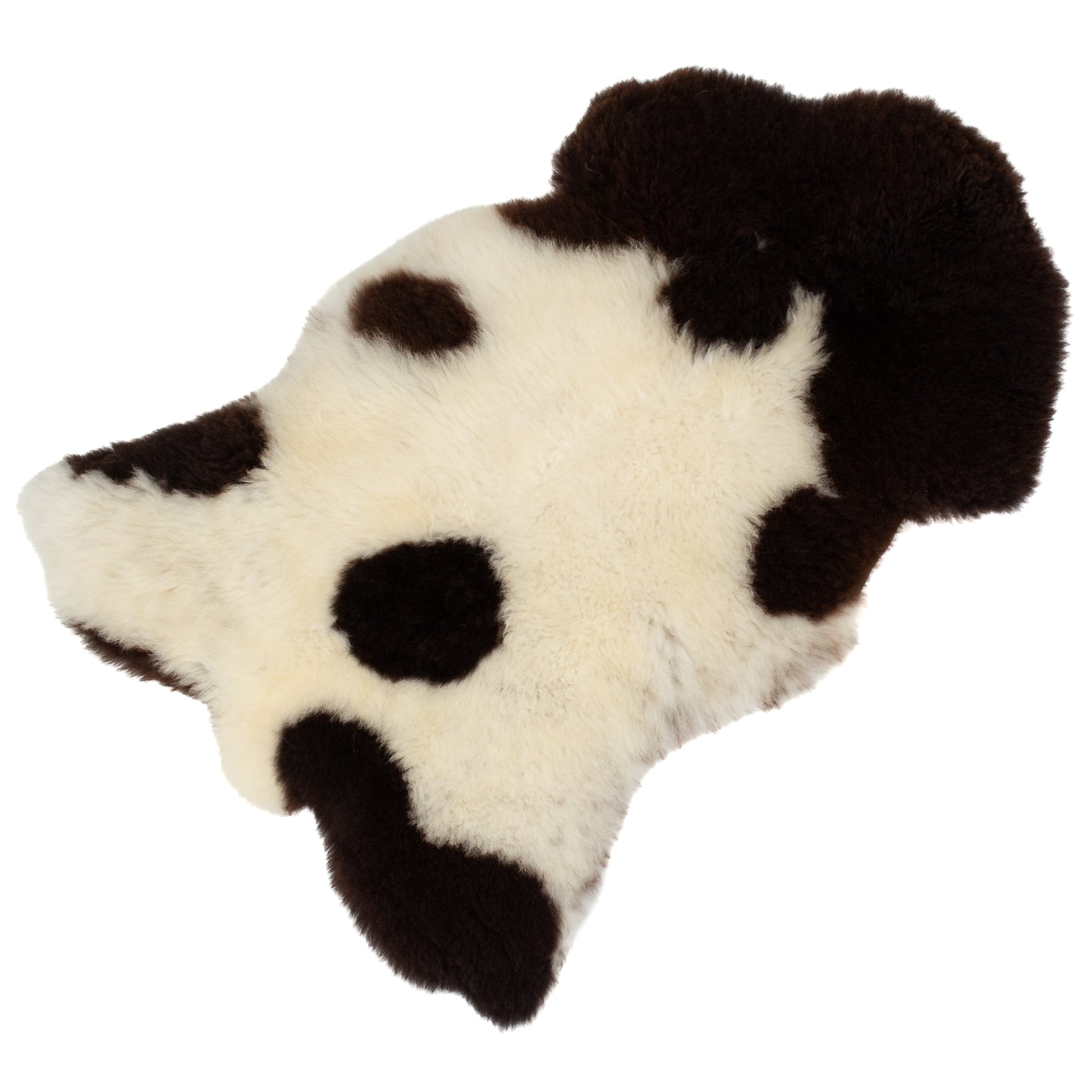 Thick Short Soft Wool Dark Spot Swedish Sheepskin Rug
