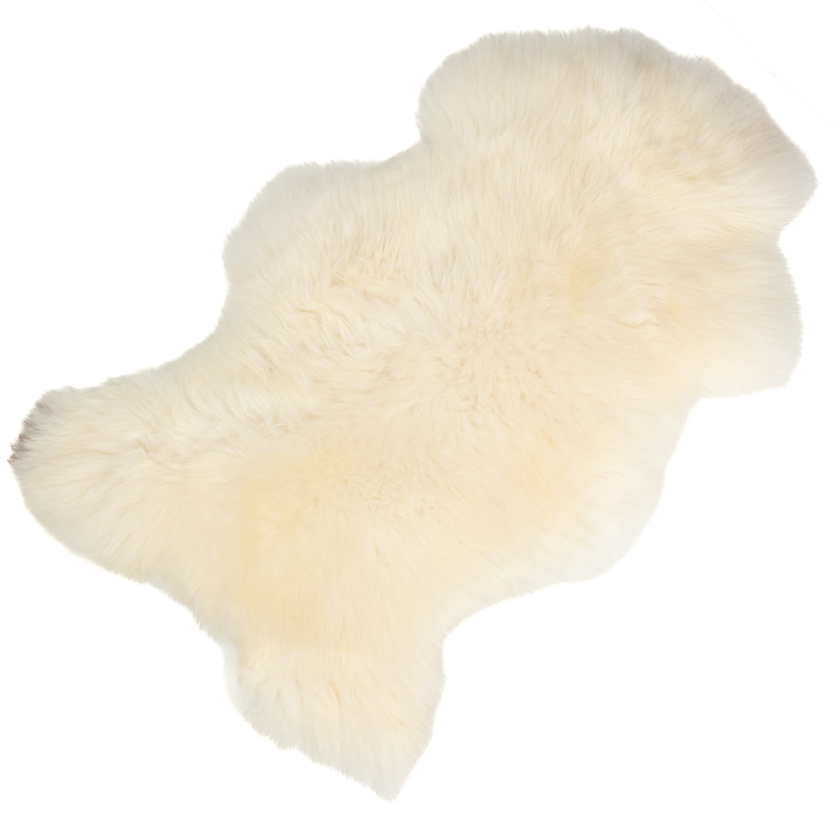 Thick Silvery White Sheepskin Rug