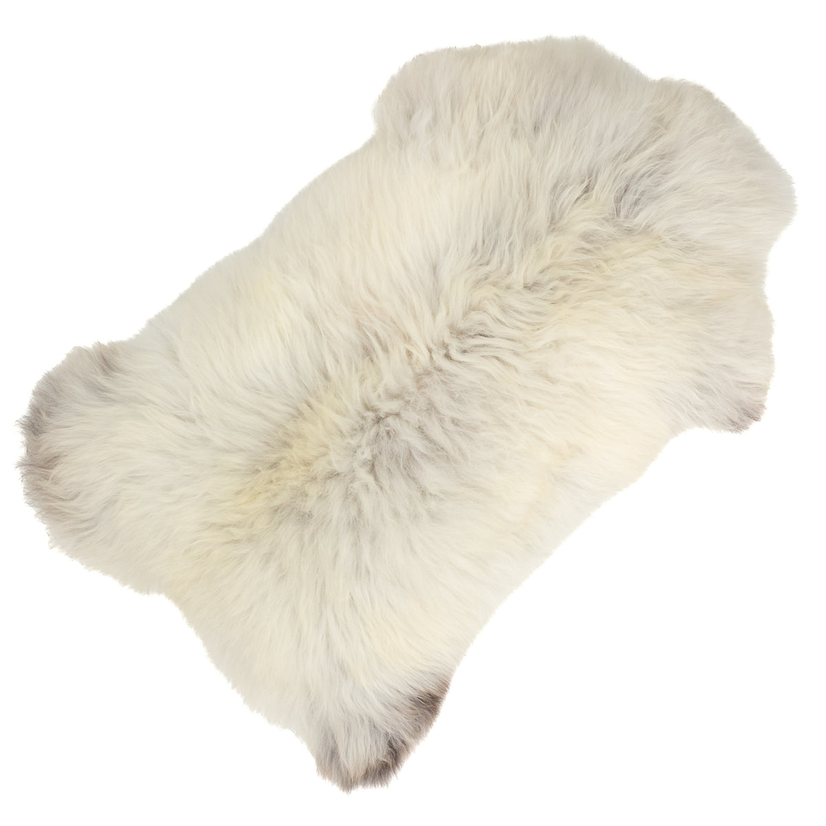 Thick Ivory White w Some Gray Sheepskin Rug