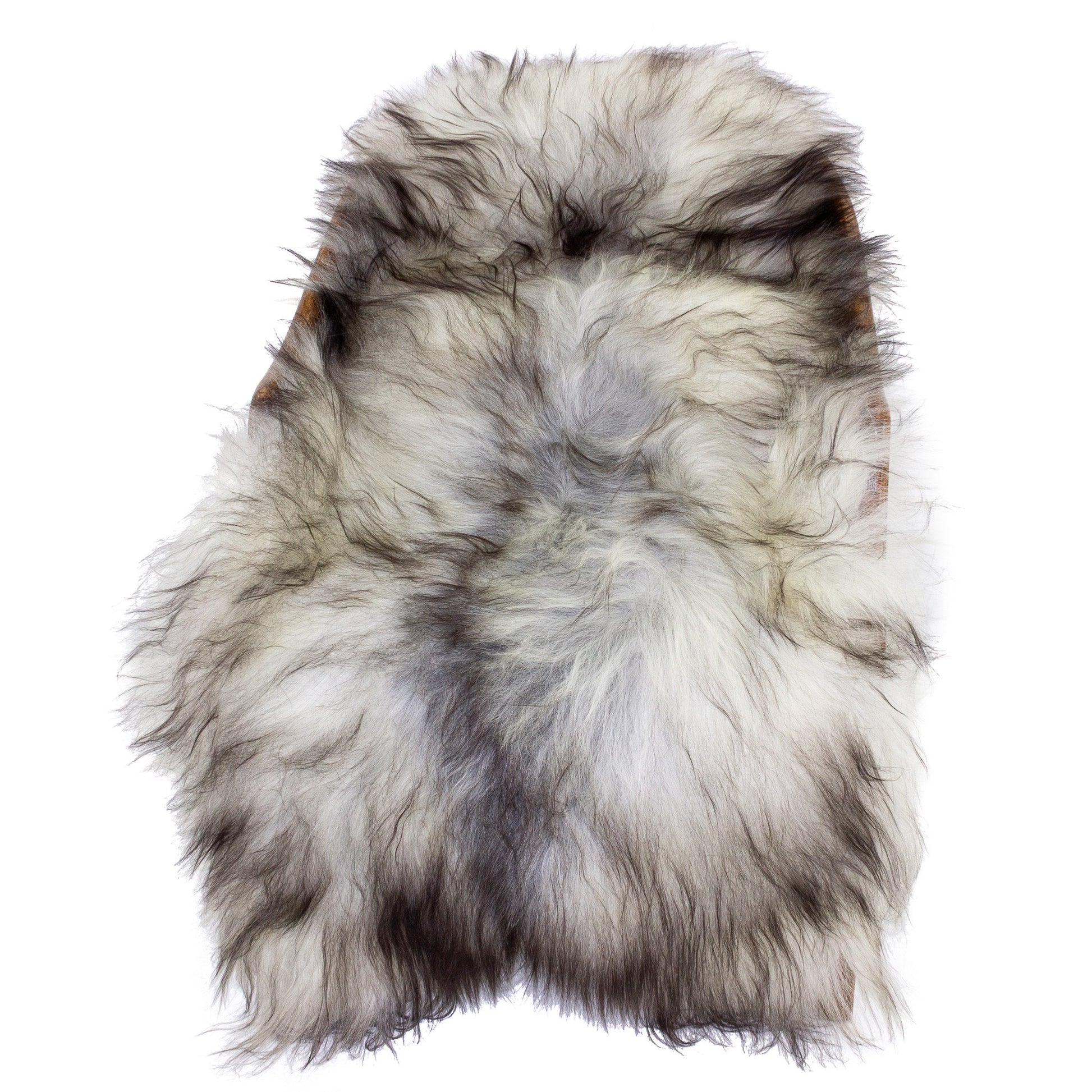 White Gray Black Mix Icelandic Sheepskin