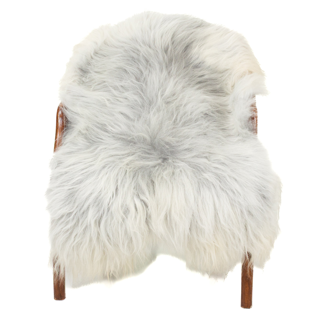 White Gray Mix Icelandic Sheepskin