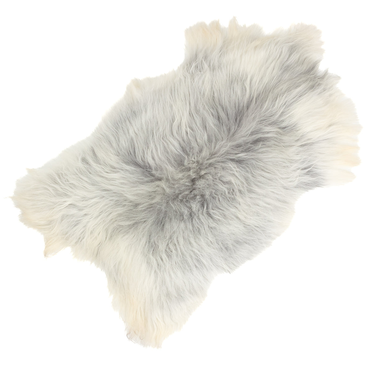 White Gray Mix Icelandic Sheepskin Rug
