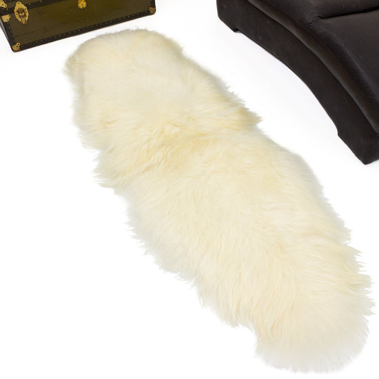 Ivory White Icelandic Double End-End Icelandic Sheepskin