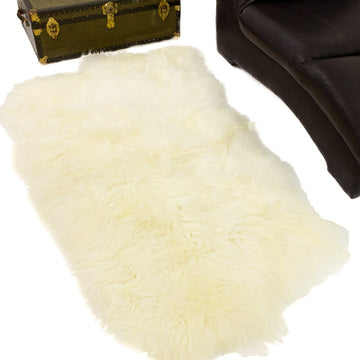 Ivory White Icelandic Quad Icelandic Rug Sheepskin