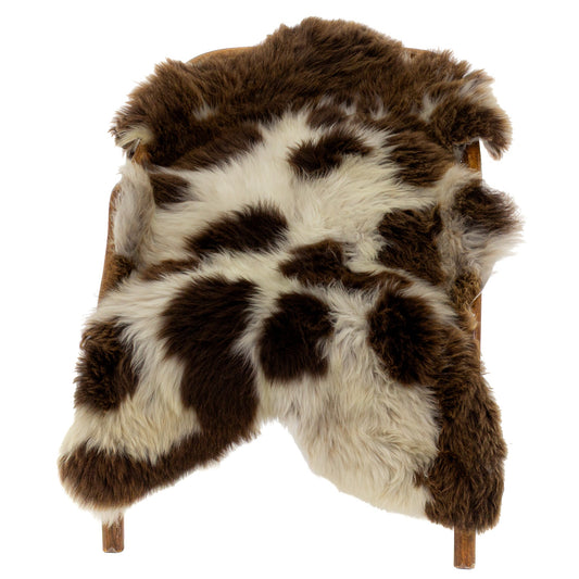 White w Brown Spotted Sheepskin