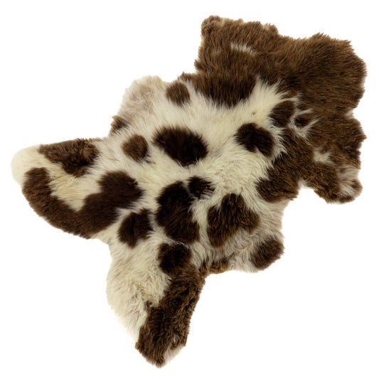 White w Brown Spotted Sheepskin
