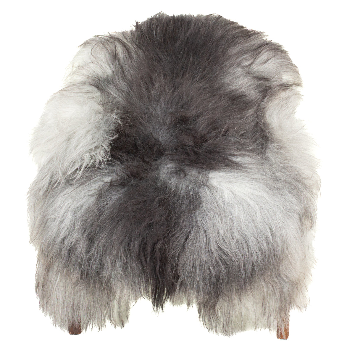 Wide Black Gray Mix Icelandic Sheepskin