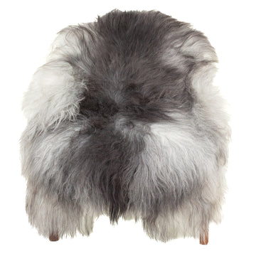 Wide Black Gray Mix Icelandic Sheepskin