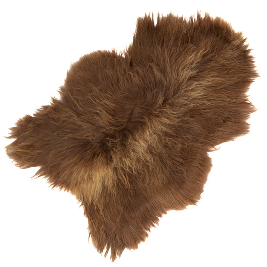 Wide Blonde Brown Icelandic Sheepskin Rug